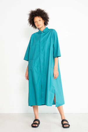 Sofie D'Hoore - Dillion Cotton Poplin Shirtdress, Topaz Green