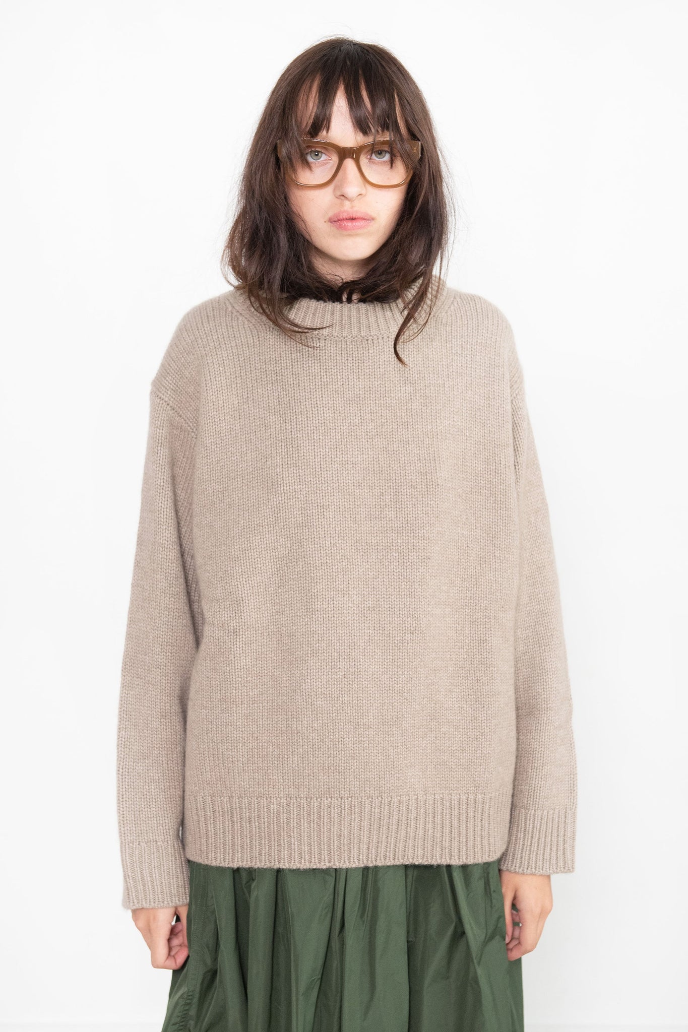 Sofie D'Hoore - Marble 6ply Cash Sweater, Taupe