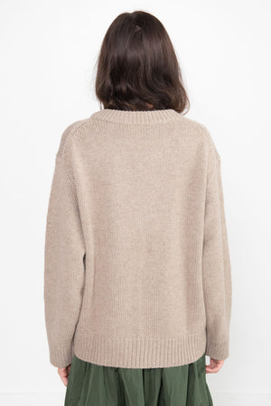 Sofie D'Hoore - Marble 6ply Cash Sweater, Taupe