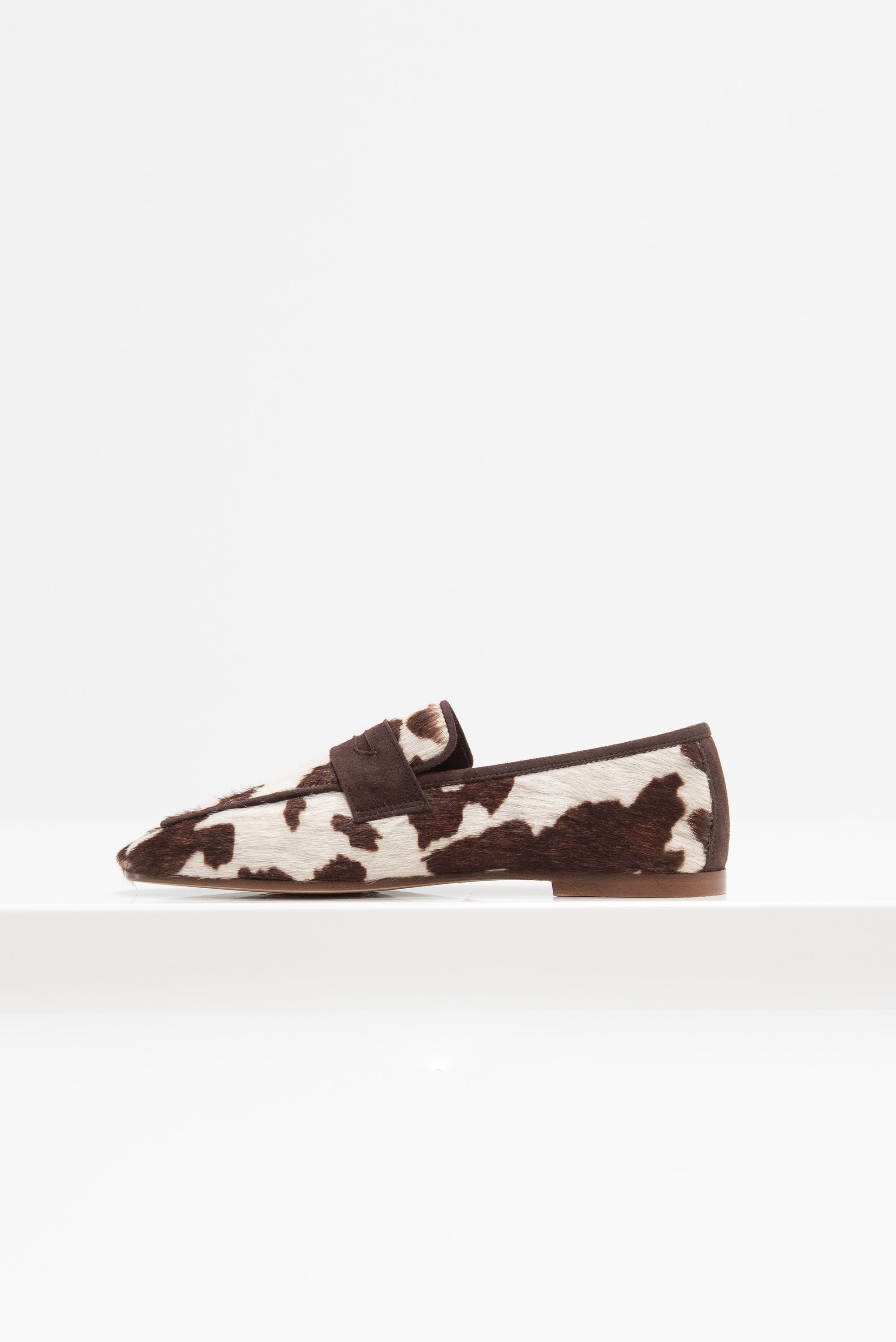 Cow Print Loafer, Brown