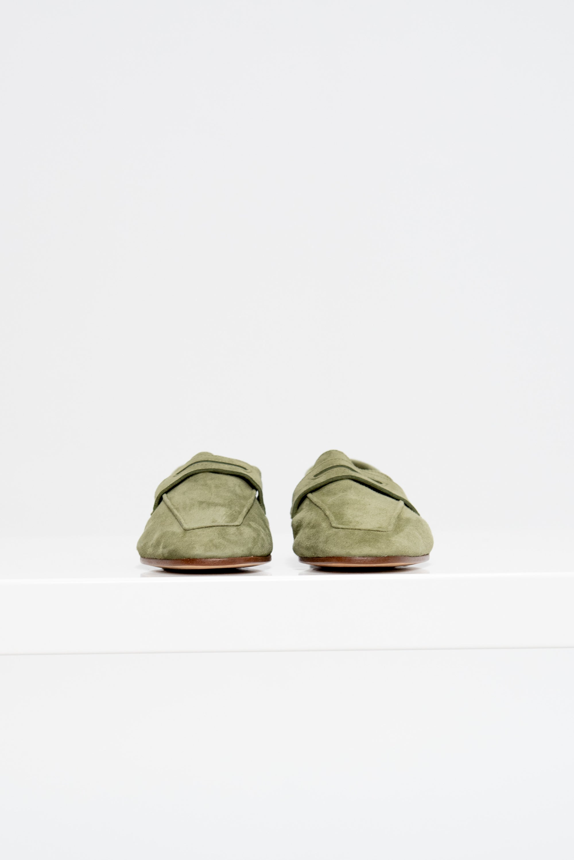Essenziale Suede Loafer, Khaki