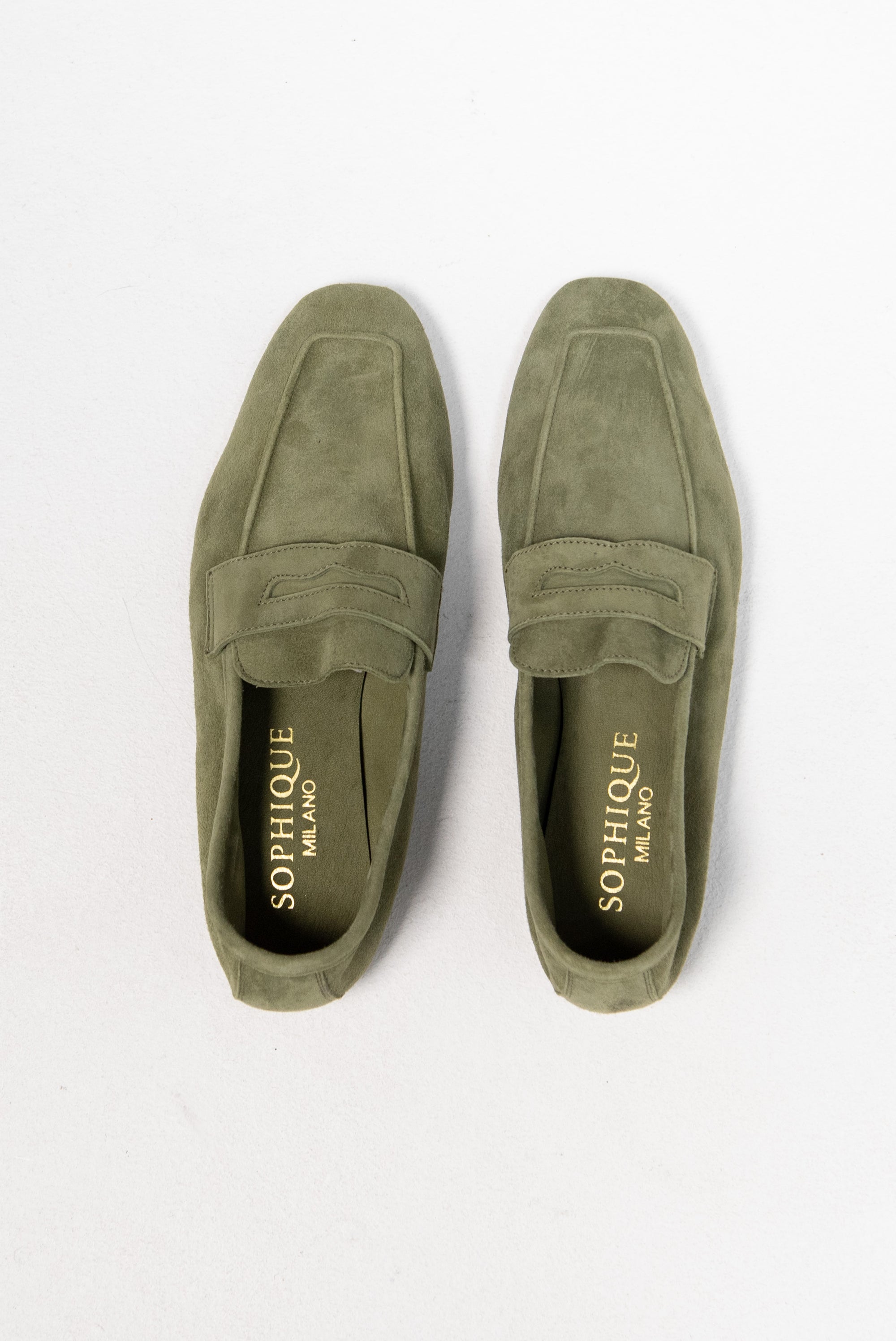 Essenziale Suede Loafer, Khaki