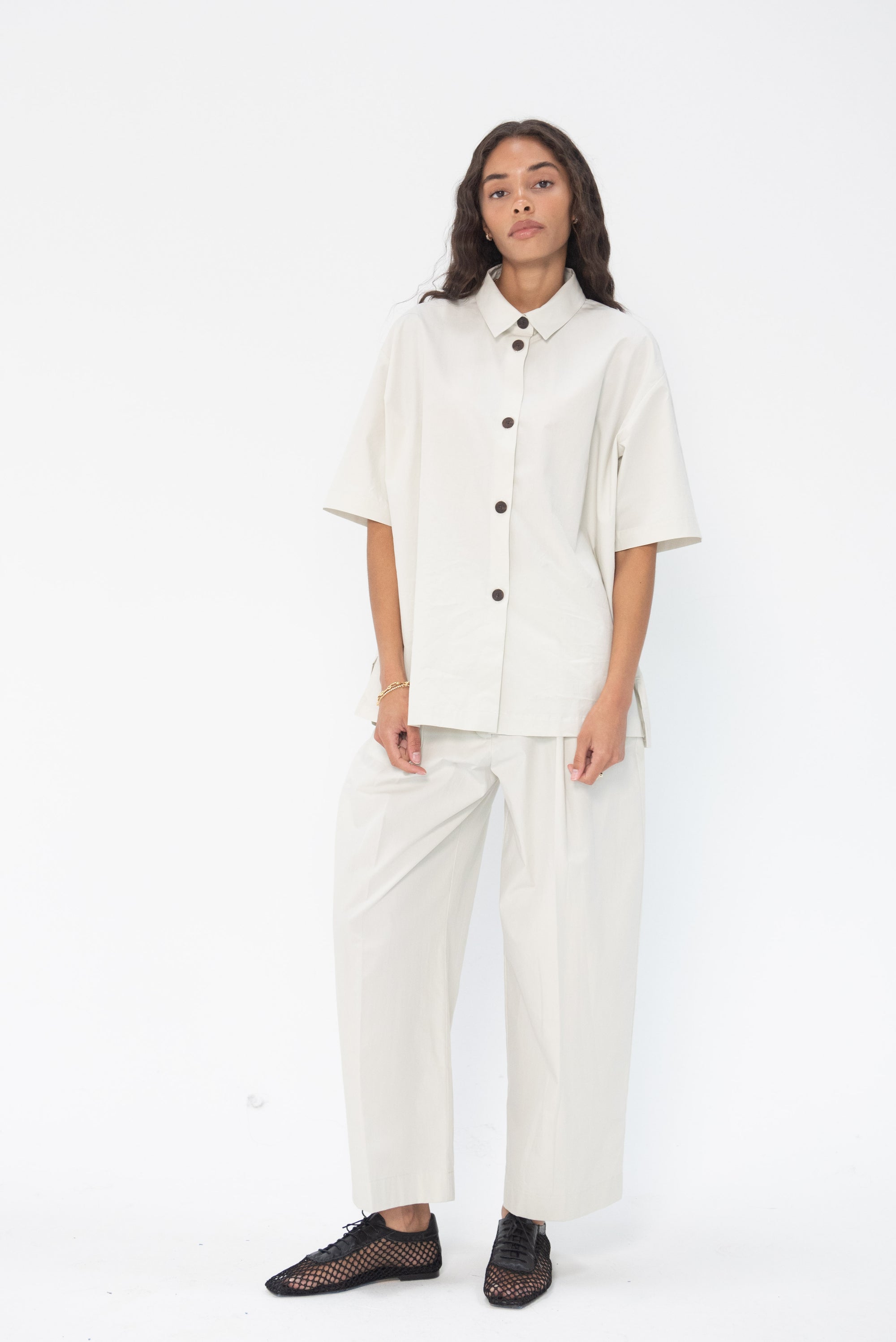 Volume Pleats Pants Ice - Studio Nicholson | Kick Pleat