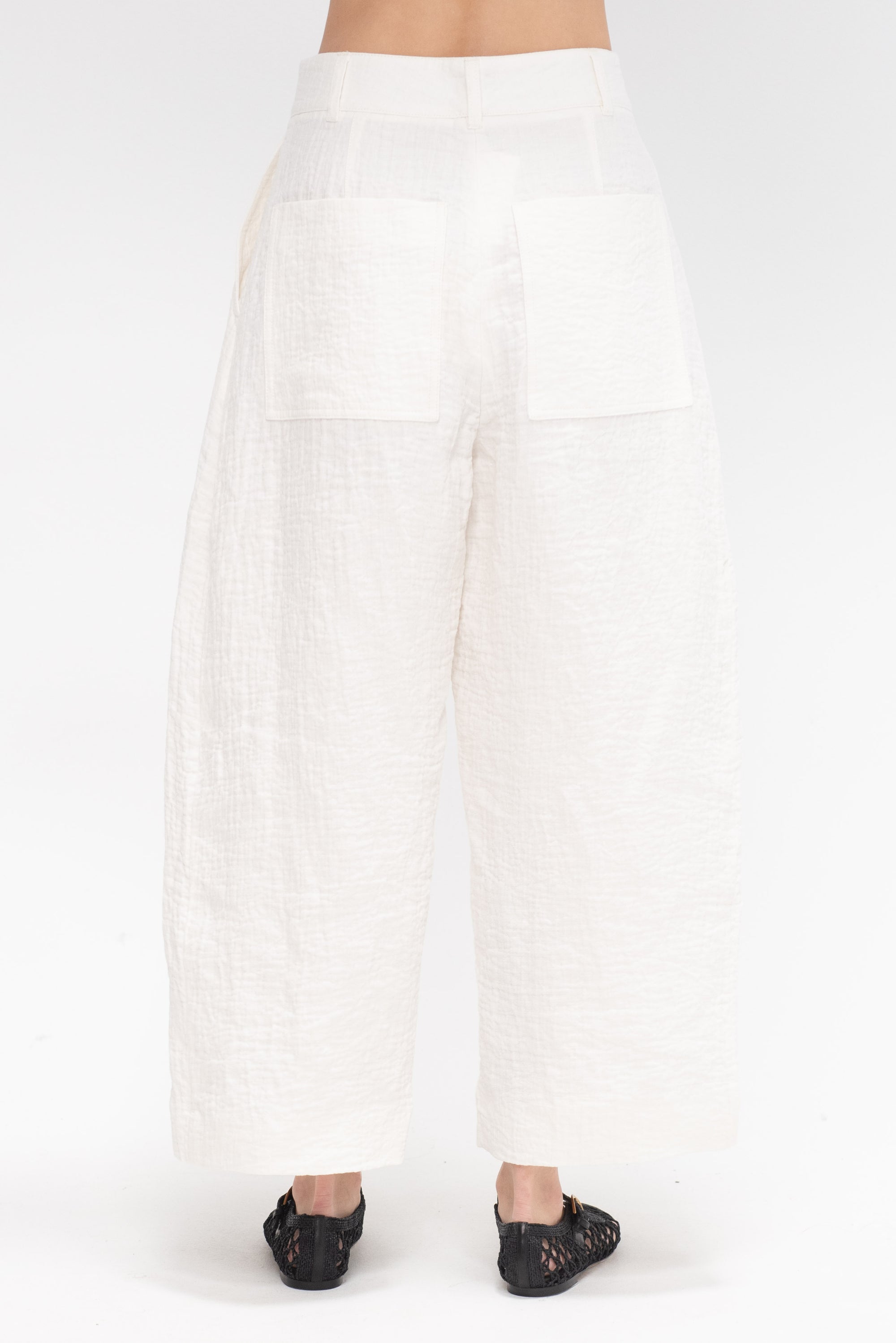 Chalco - Wide Crop Pant, Parchment