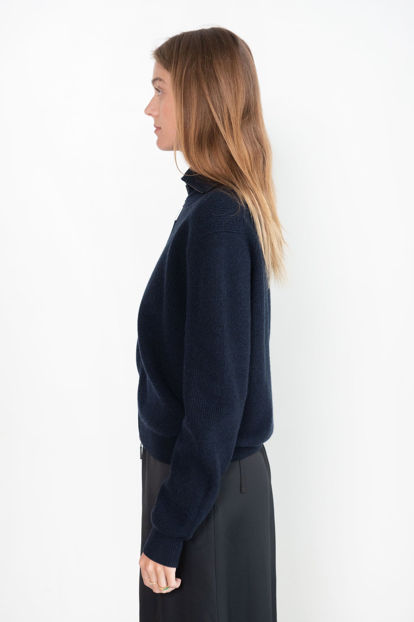 Studio Nicholson - Nestos Cardigan, Dark Navy Melange
