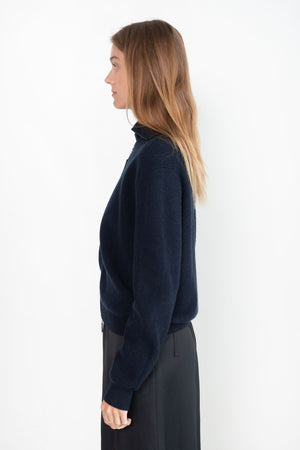Studio Nicholson - Nestos Cardigan, Dark Navy Melange