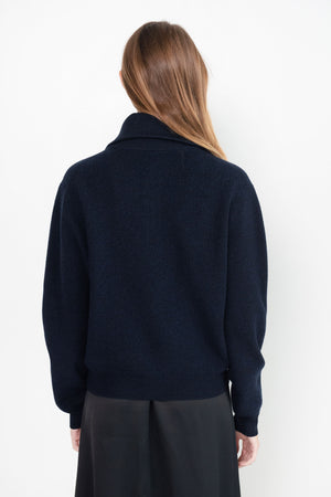 Studio Nicholson - Nestos Cardigan, Dark Navy Melange