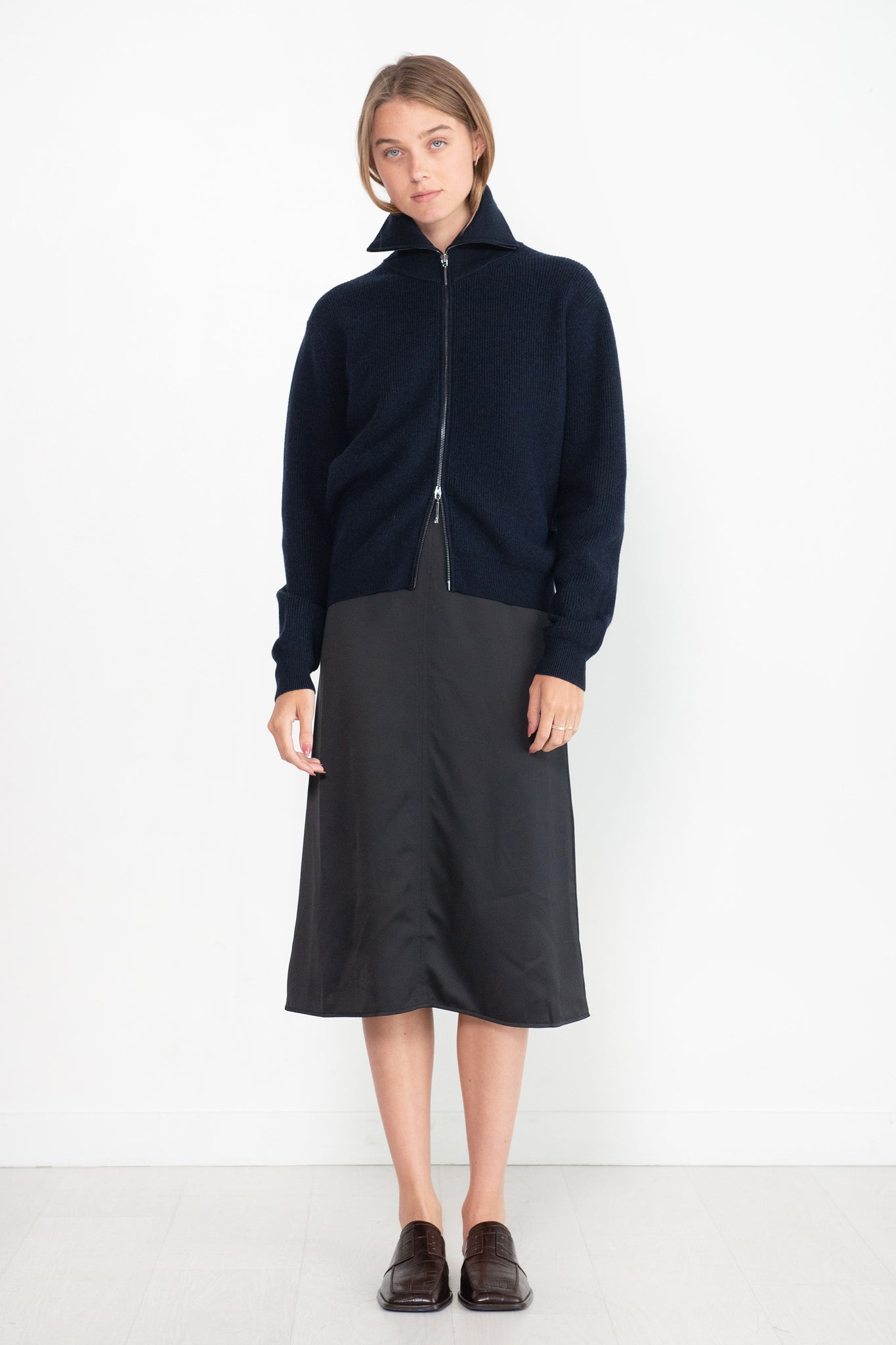 Studio Nicholson - Nestos Cardigan, Dark Navy Melange