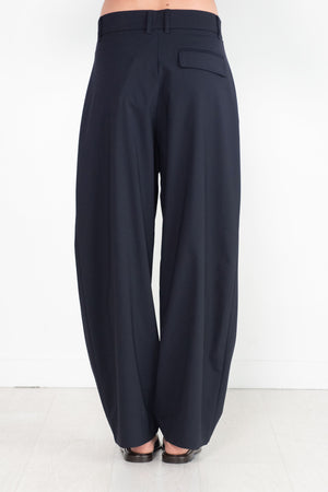 Studio Nicholson - Nika Double Pleat Curved Pant, Darkest Navy