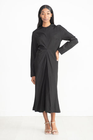 Studio Nicholson - Welles Drape Dress, Black