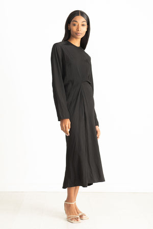 Studio Nicholson - Welles Drape Dress, Black
