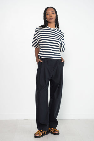 Studio Nicholson - ACUNA DOUBLE PLEAT FRONT PANT, DARK NAVY