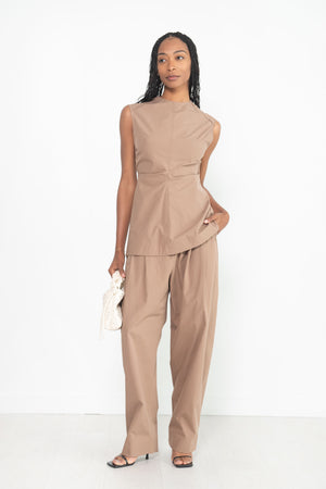 Studio Nicholson - ACUNA DOUBLE PLEAT FRONT PANT, NUTMEG