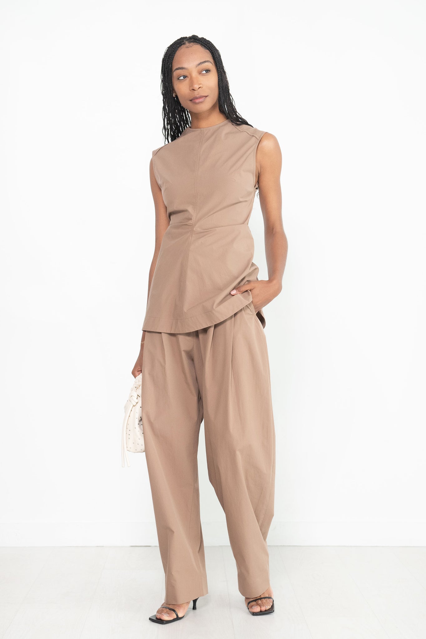 Studio Nicholson - ACUNA DOUBLE PLEAT FRONT PANT, NUTMEG