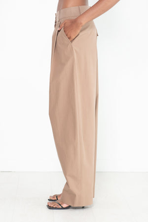 Studio Nicholson - ACUNA DOUBLE PLEAT FRONT PANT, NUTMEG