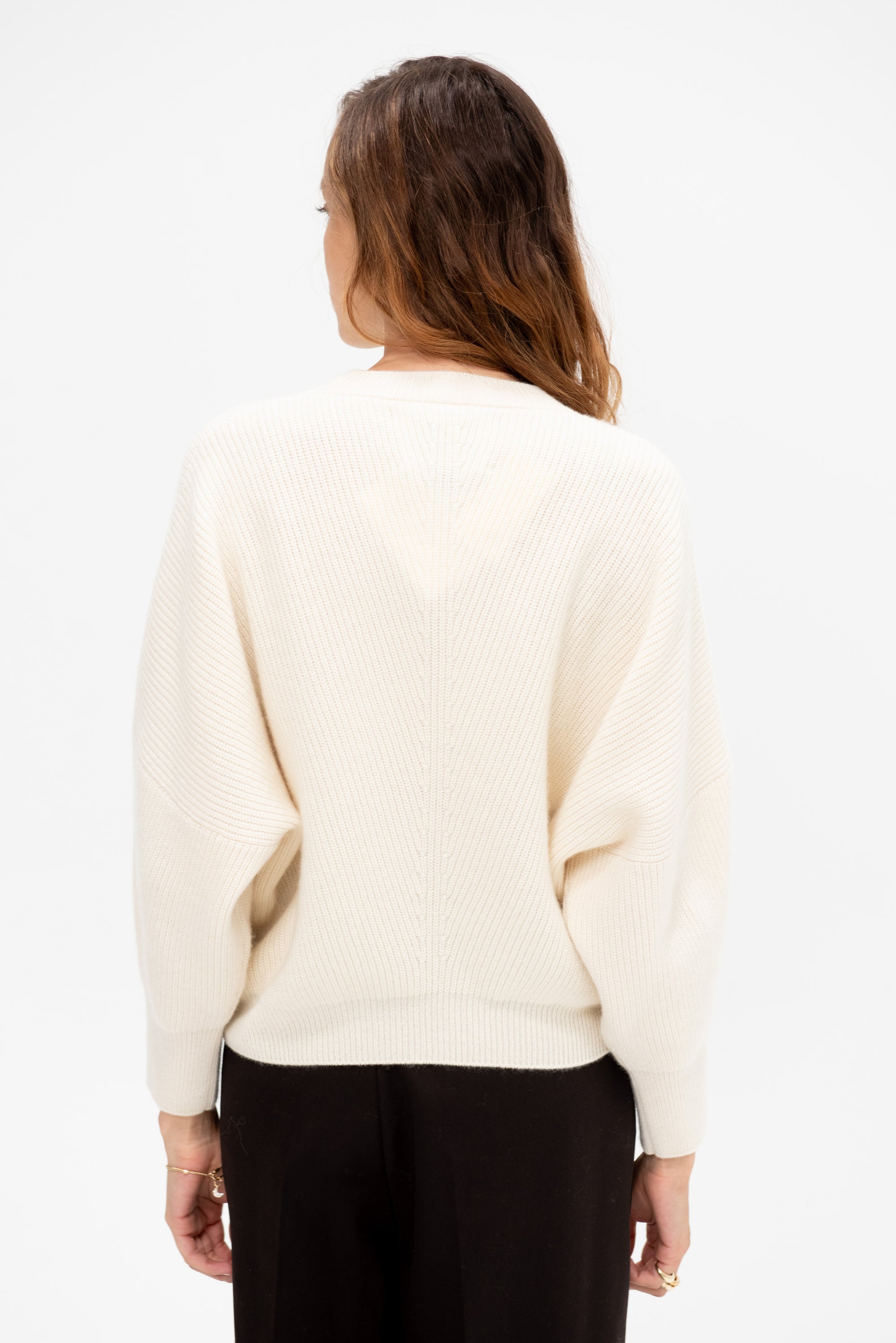 Er Bat Wing Sweater, Ivory