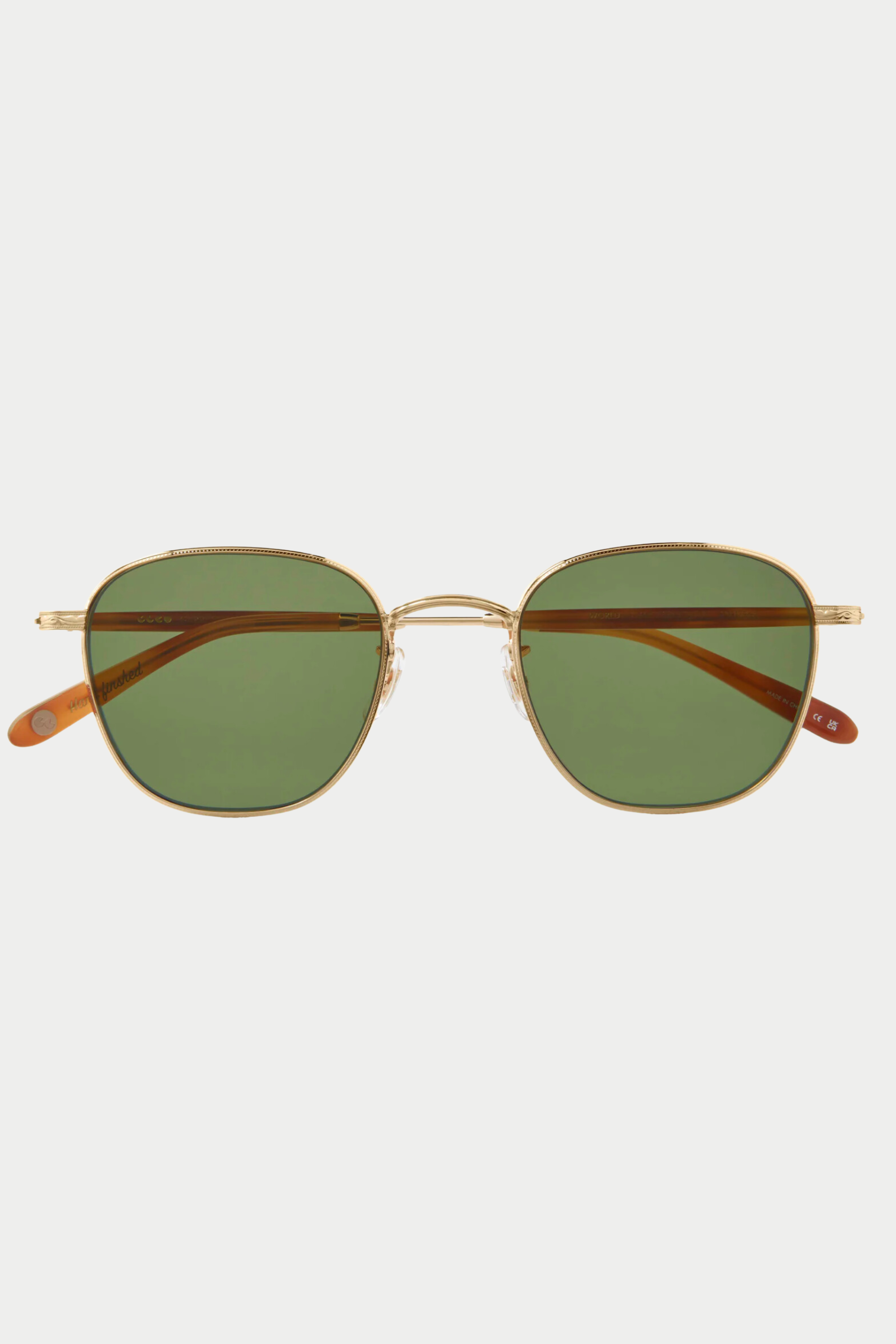 GARRETT LEIGHT - World Sun, Gold-Ember Tortoise &amp; Semi-Flat Green