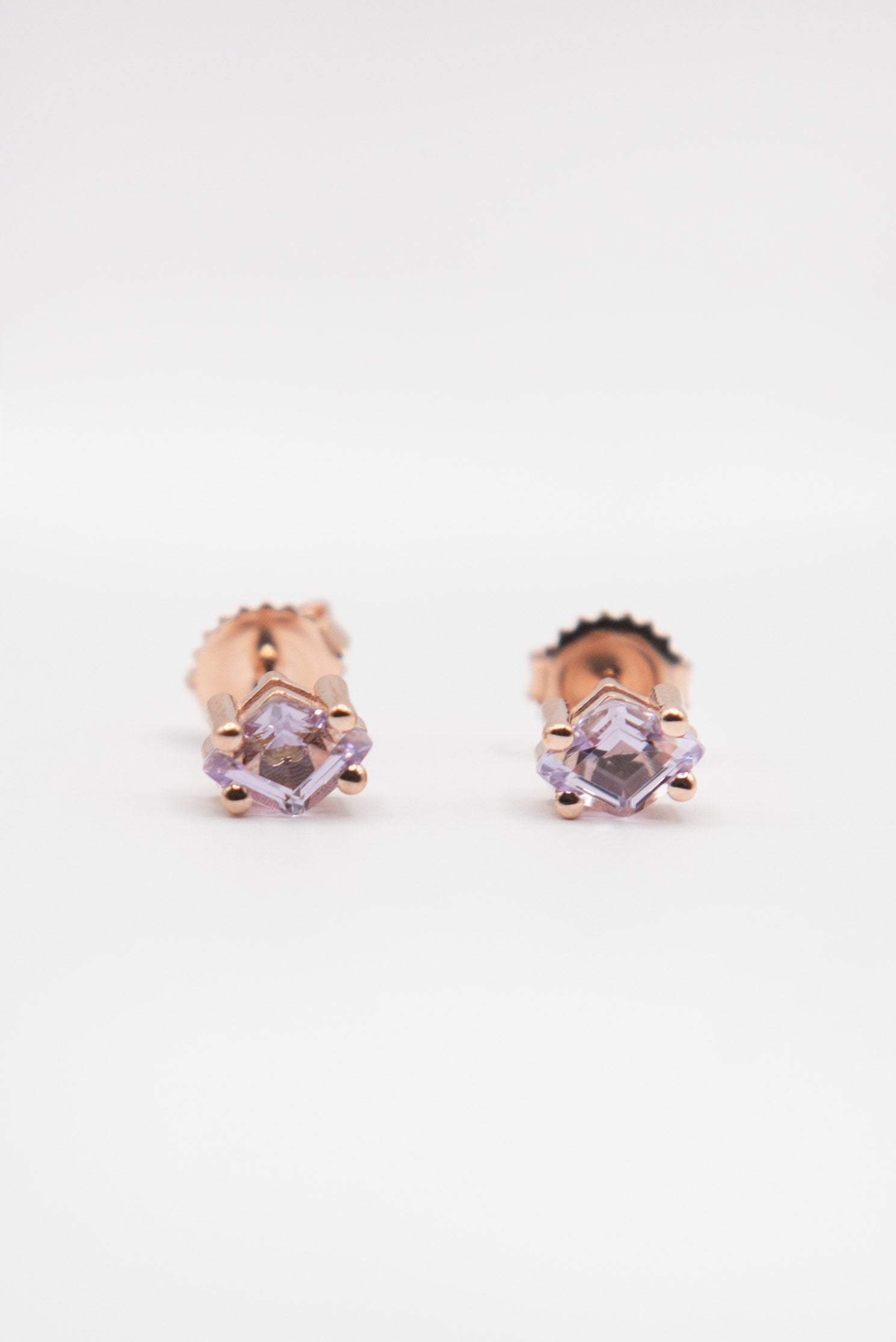 SUZANNE KALAN - Amalfi Diamond Cut Studs, Rose De France