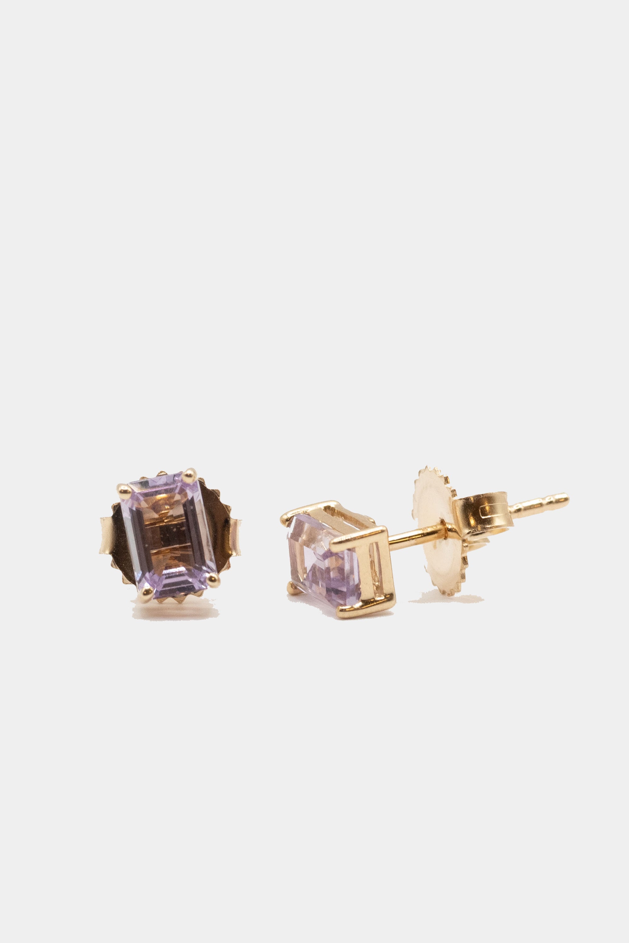 SUZANNE KALAN - Amalfi Emerald Cut Studs, Rose De Frances