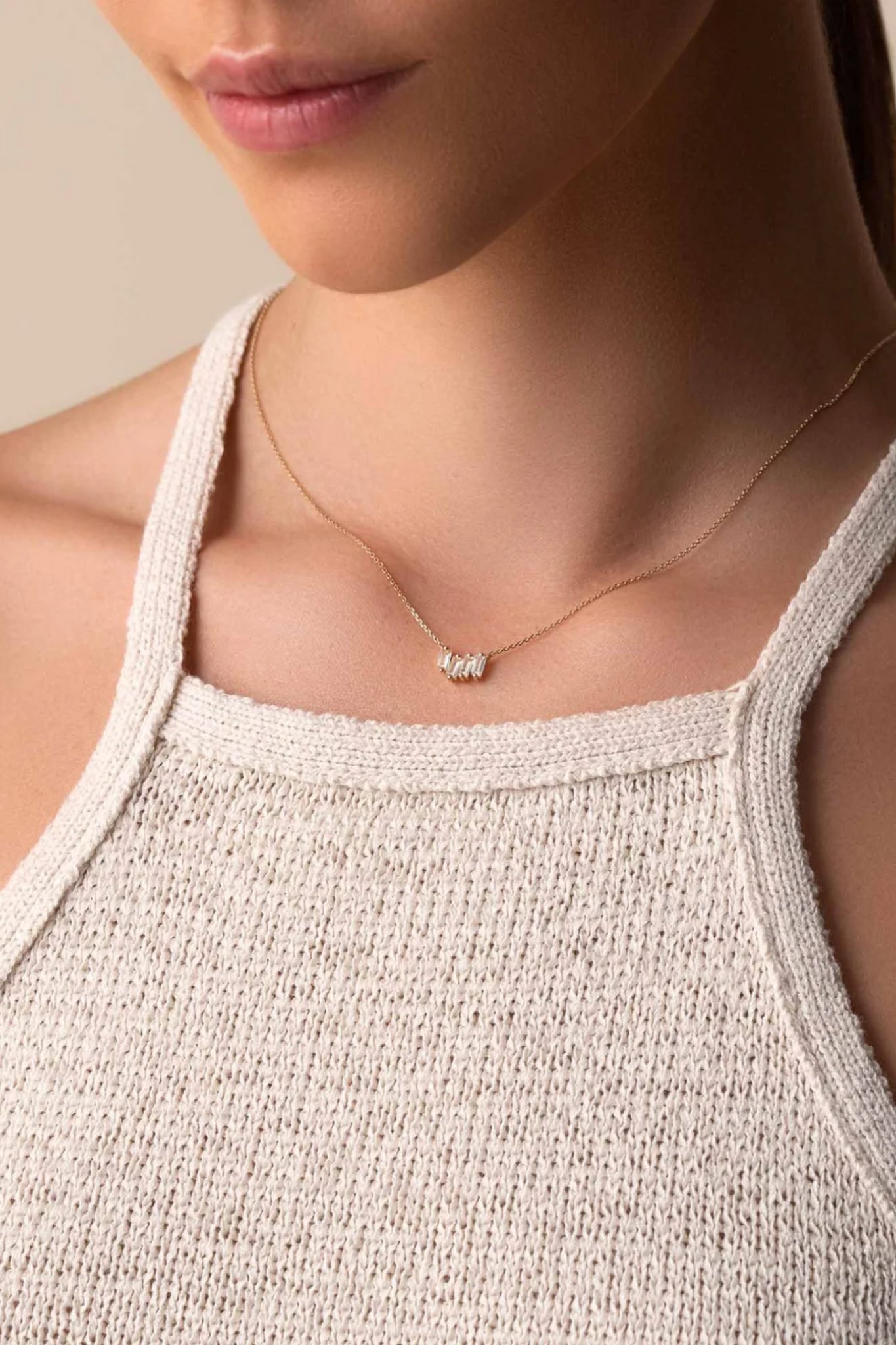 SUZANNE KALAN - Amalfi Mini Bar Pendant, White Topaz