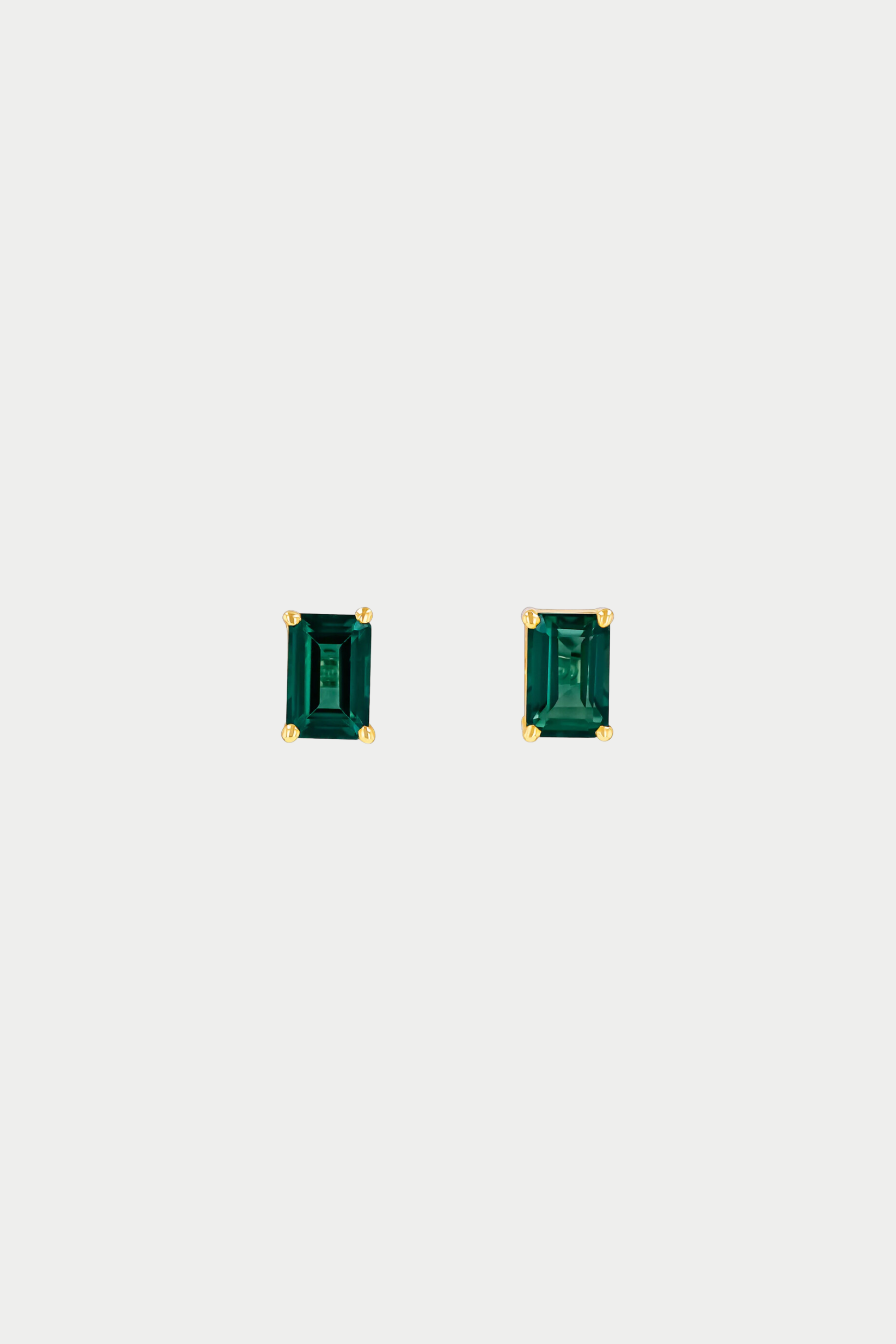 SUZANNE KALAN - Amalfi Emerald Cut Studs, Green Envy Topaz