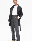 TIBI - Winter Acetate Easy Tuxedo Shirt, White