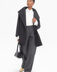 TIBI - Winter Acetate Easy Tuxedo Shirt, White