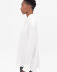 TIBI - Winter Acetate Easy Tuxedo Shirt, White