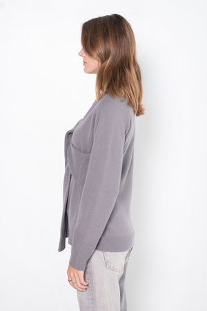 TIBI - Airy Extrafine Wool Blair Pullover, Grey