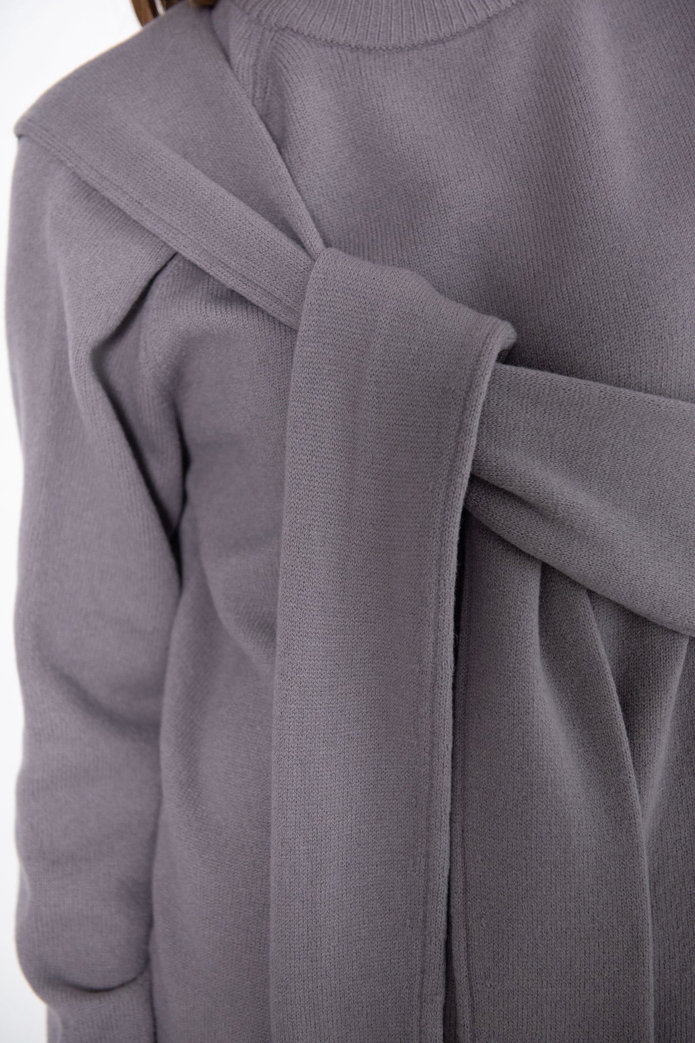 TIBI - Airy Extrafine Wool Blair Pullover, Grey