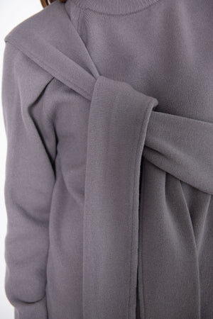 TIBI - Airy Extrafine Wool Blair Pullover, Grey