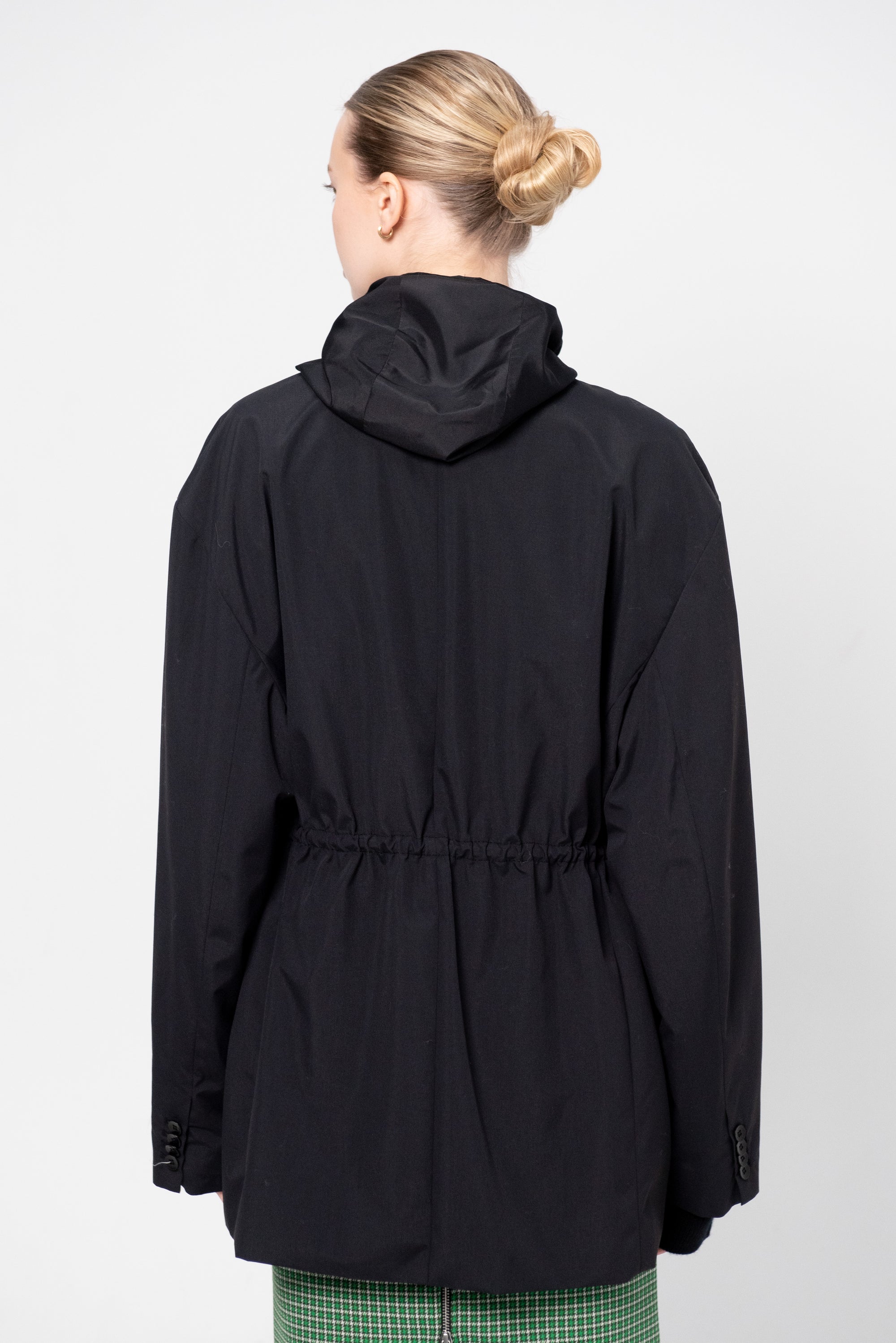 Tech Suiting Anorak Blazer With Zip Off Vest, Black