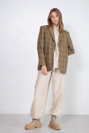 TIBI - Eco Poplin Asymmetrical Shirt, Ash