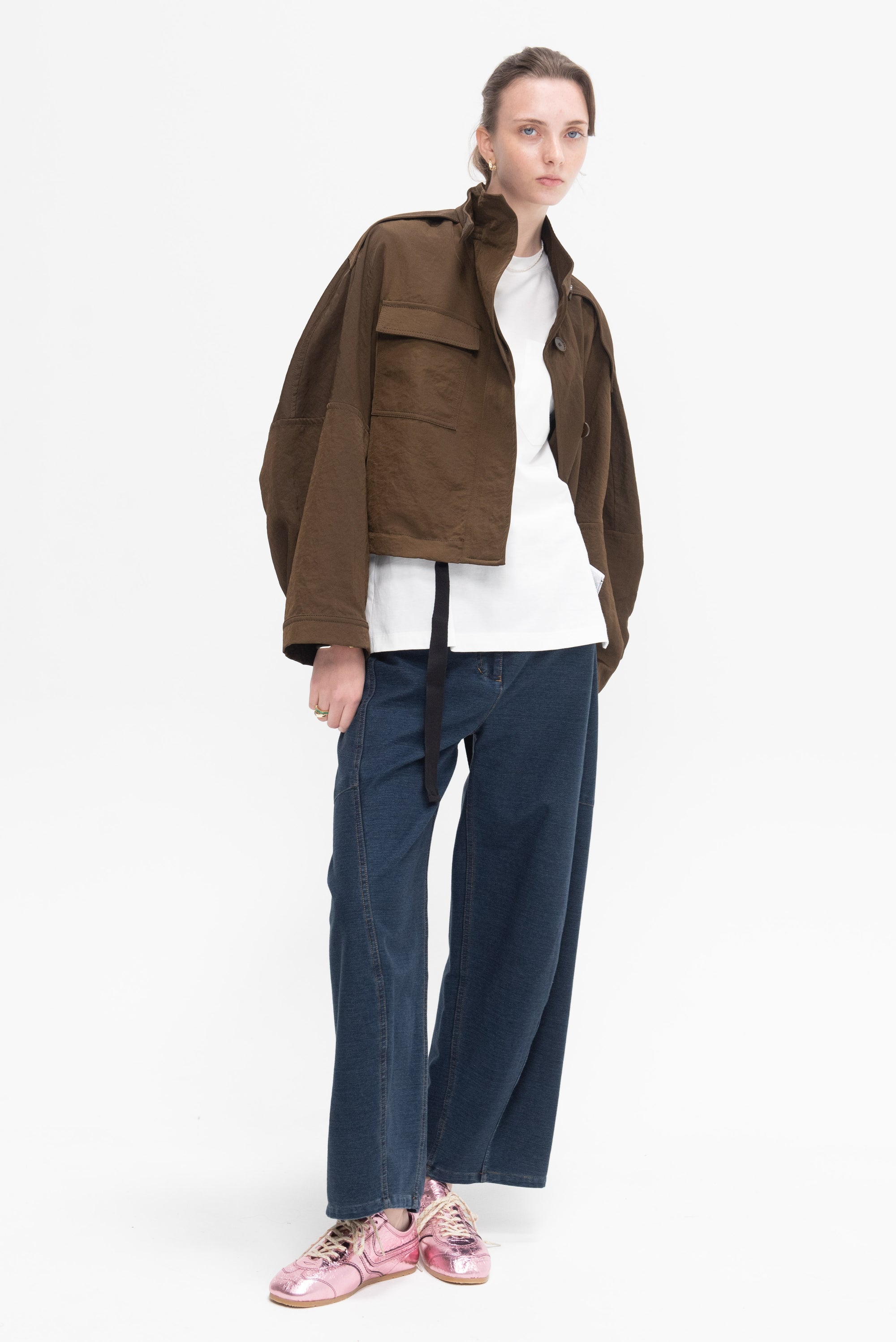 Indigo Barre Denim Knit Sid Jean, Indigo