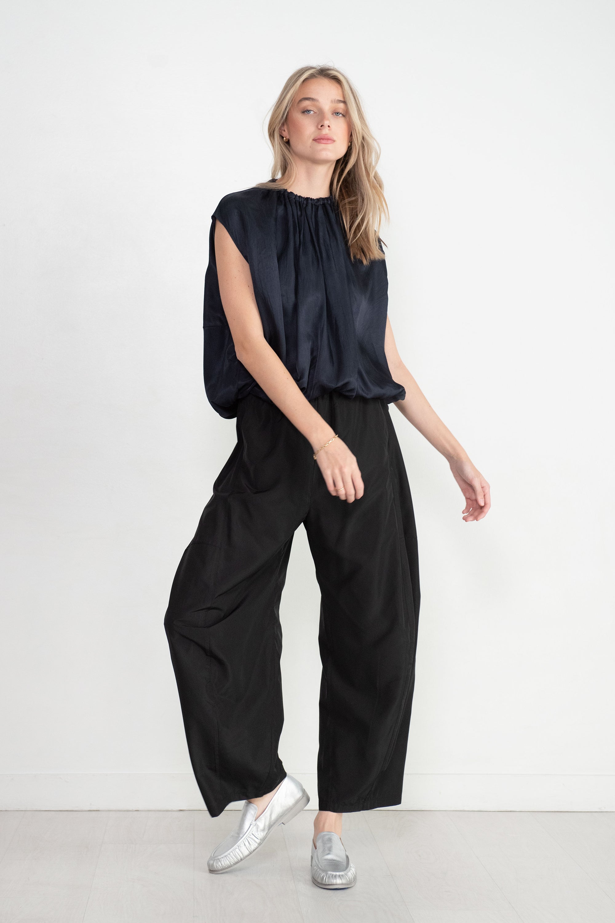 TIBI - Italian Sporty Nylon Winslow Pant, Black