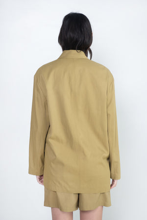 TIBI - Drapey Suiting Liam Blazer, Cumin