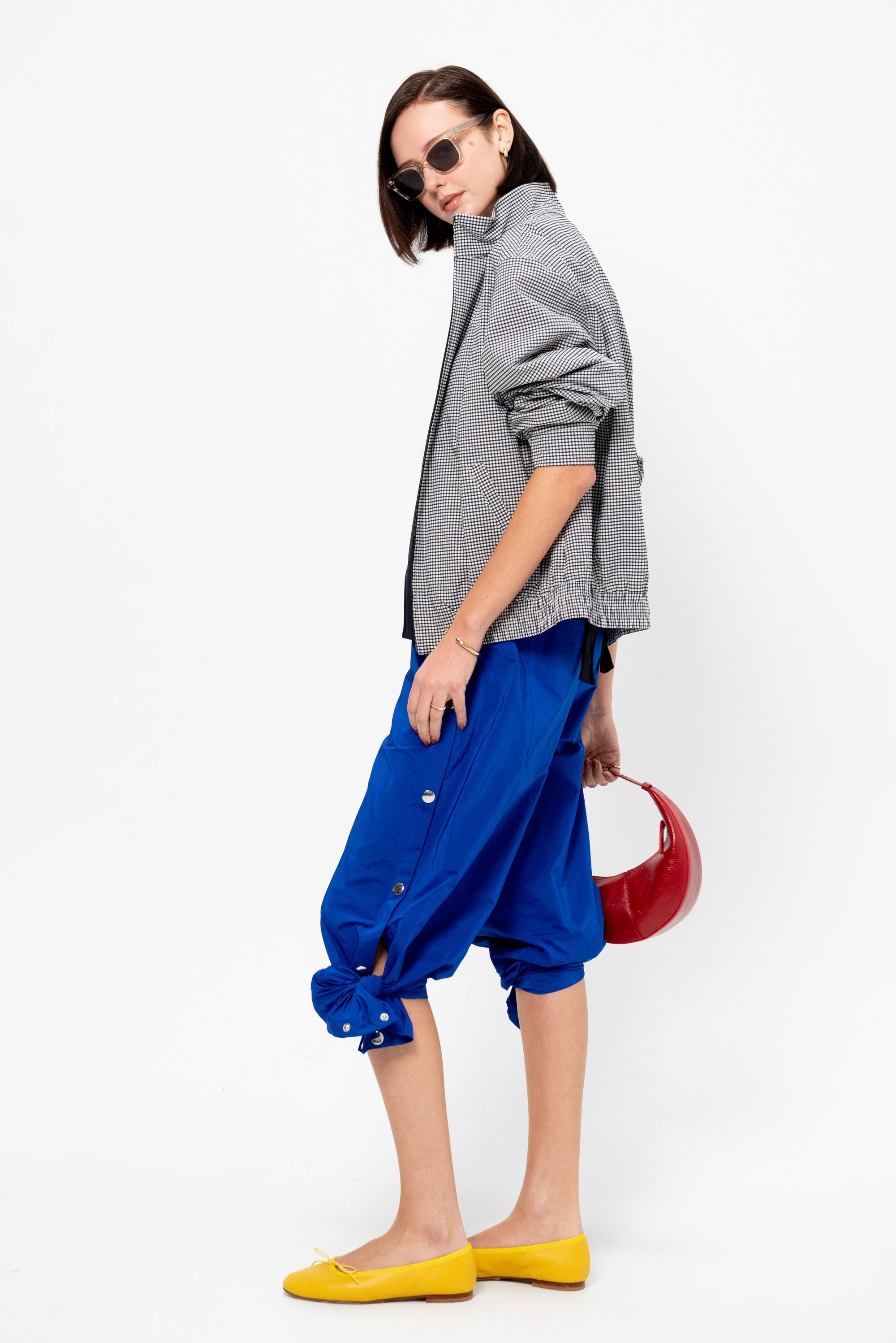 Nylon Snap Pull On Jogger - Short