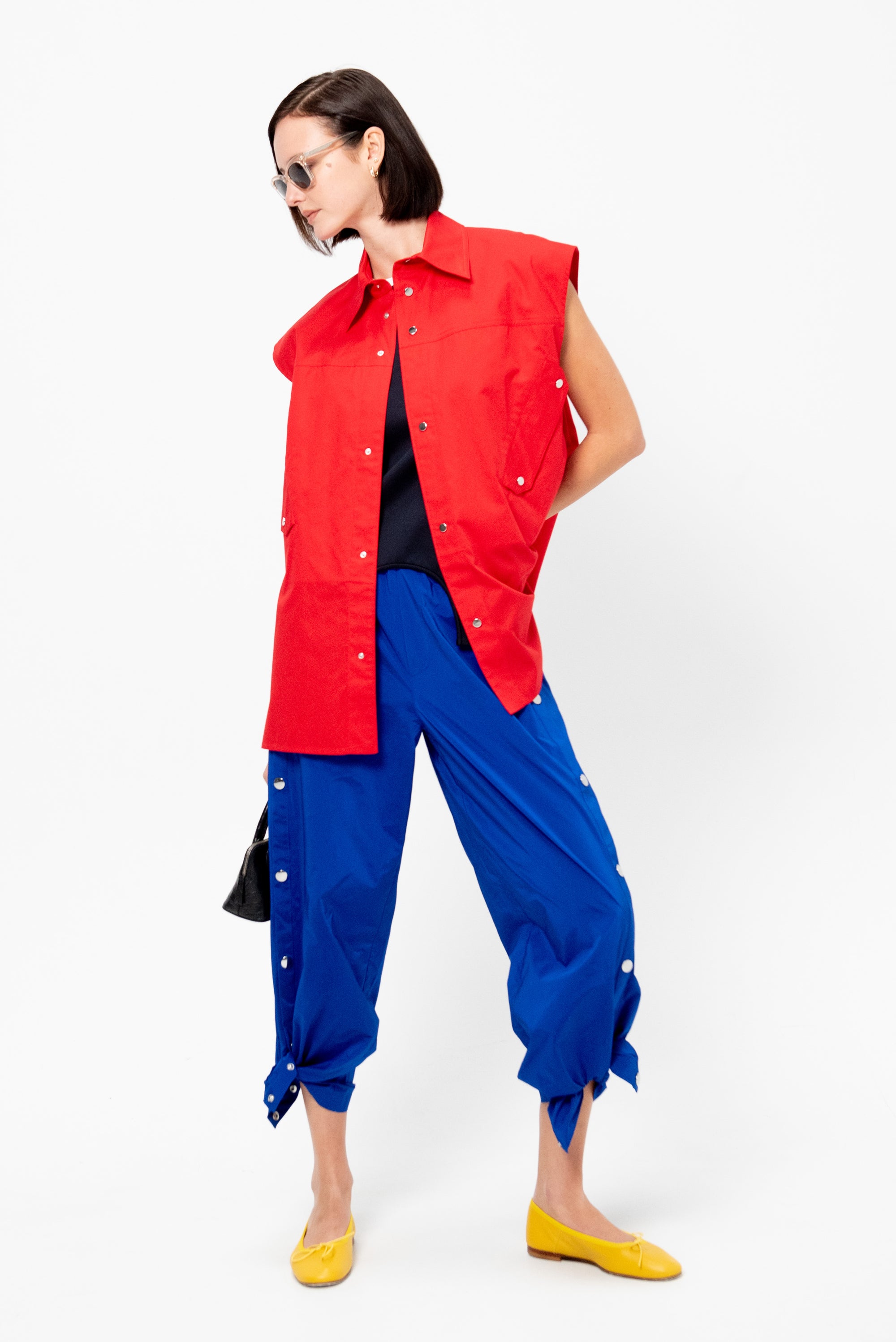 Nylon Snap Pull On Jogger - Short