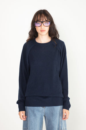 TIBI - Feather Weight Cashmere Tunic, Navy