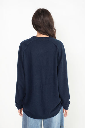 TIBI - Feather Weight Cashmere Tunic, Navy