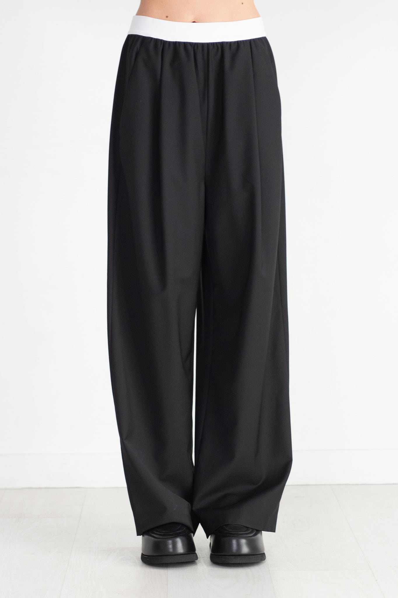 TIBI - Tropical Wool Marit Pull On Pant, Black