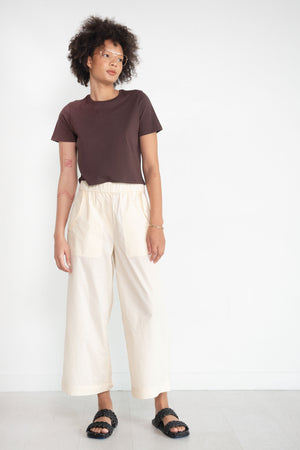 TIBI - VINTAGE COTTON CARGO CONVERTIBLE PANT, CREAM