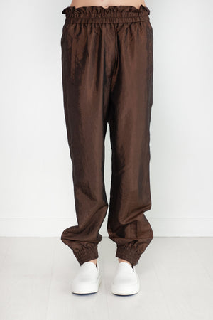 TIBI - Crispy Nylon Felix Paperbag Jogger, Brown