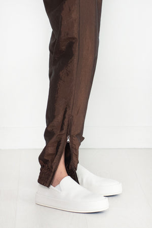 TIBI - Crispy Nylon Felix Paperbag Jogger, Brown