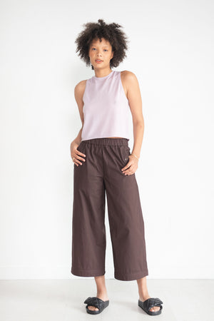 TIBI - VINTAGE COTTON CARGO, DARK BROWN