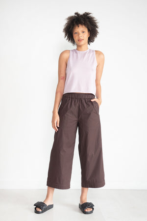 TIBI - VINTAGE COTTON CARGO, DARK BROWN