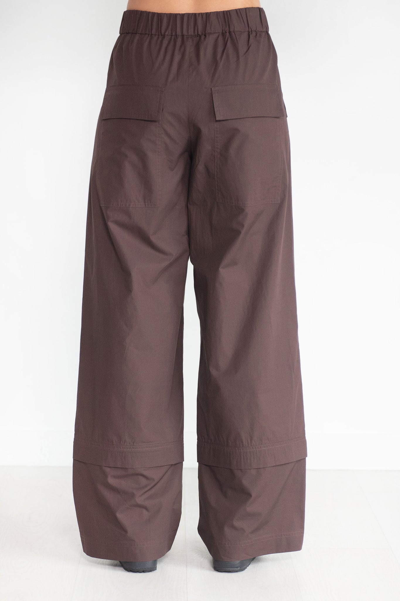 TIBI - VINTAGE COTTON CARGO, DARK BROWN