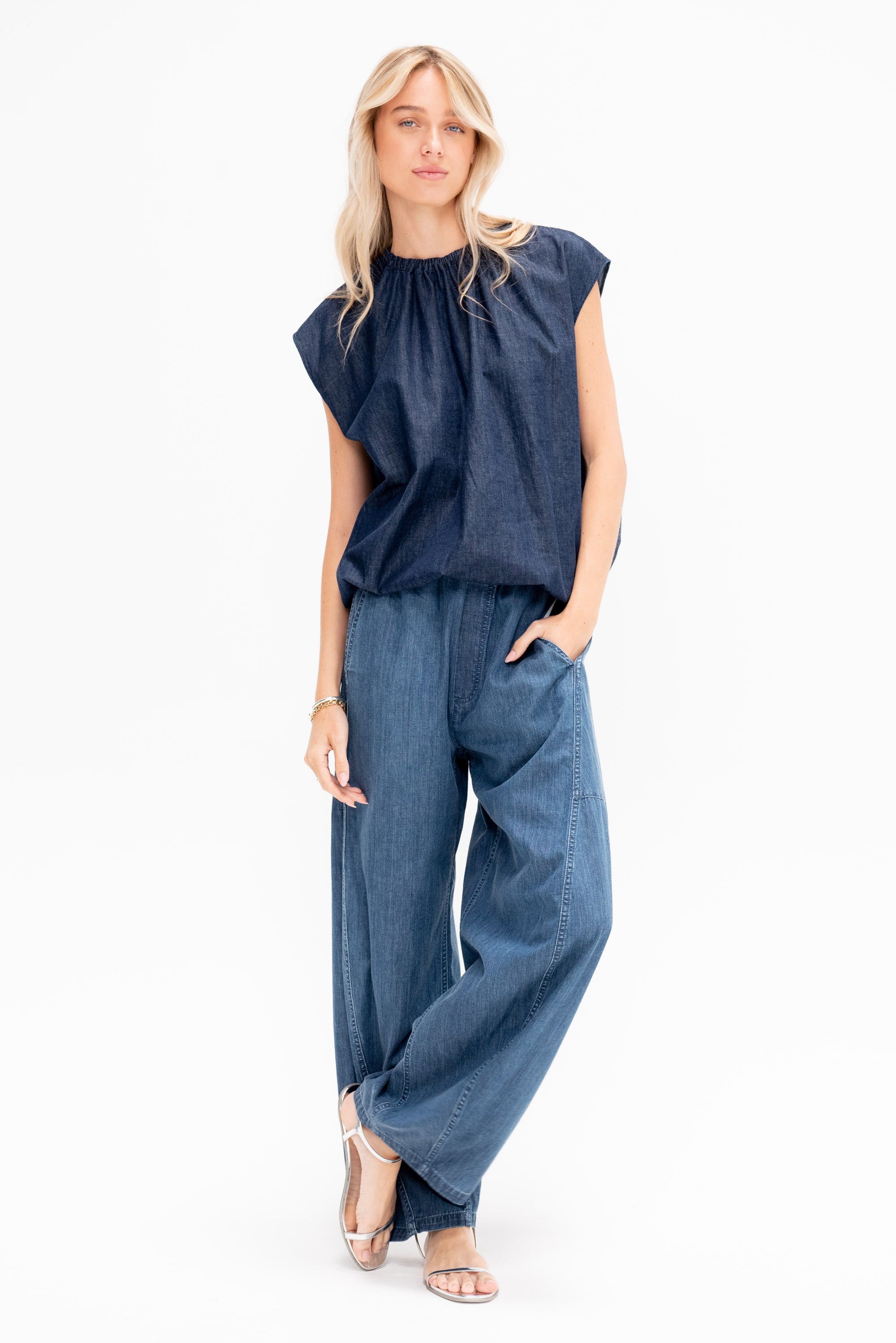 Summer Denim Classic Wash Winslow Pant - Short, Classic Blue