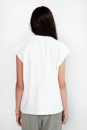 TIBI - Chalky Drape Handkerchief Top, White