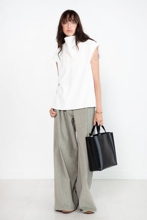 TIBI - Chalky Drape Handkerchief Top, White